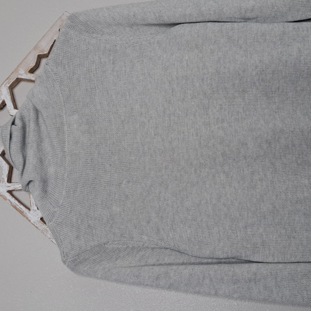 Akini Women’s Thumb Hole Sweater Gray Cowl Neck with Tie XS - Picture 7 of 16